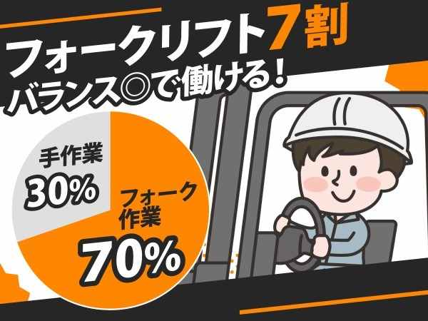 3割程度は手作業でピッキングする場合もあります。リーチフォークに乗って移動できるからラクラクです！