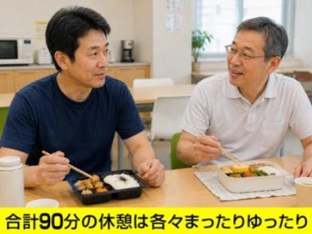 広々とした休憩室でしっかり休めるからお仕事も頑張れます！