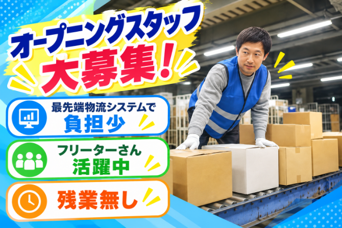 トラックからの荷下ろしや荷積みのお仕事！ローラーコンベアを使用するので長い距離を持ち運んだりはしません。